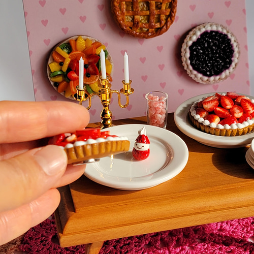 おやつマグネット☆苺タルト☆スイーツデコ/フェイクスイーツ/フェイク