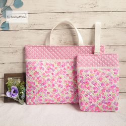 ギンガムチェックのレッスンバッグ/レッスンバッグ/手提げバッグ