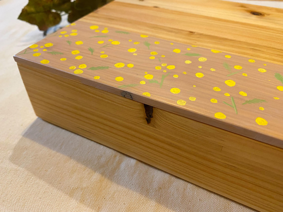 木製ランチボックス【ミモザ】 3枚目の画像