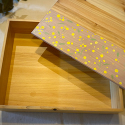 木製ランチボックス【ミモザ】 2枚目の画像