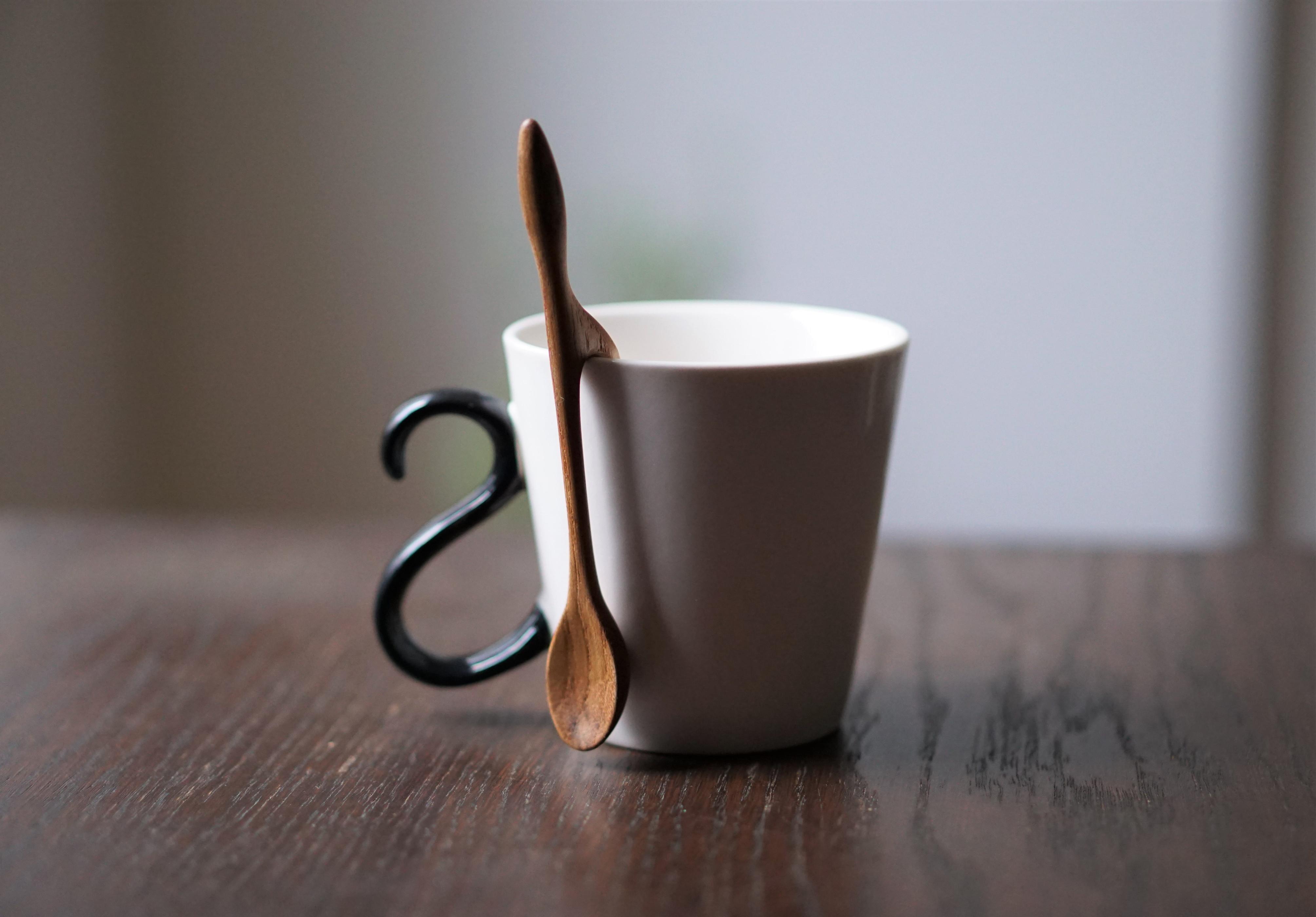 コップに掛ける木のマドラー 小（チーク）A031-0        Ω