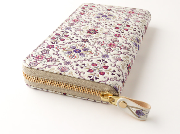 浅草文庫　牛革/文庫革　ラウンド長財布　大容量　オリエント/江戸紫【470218】 2枚目の画像