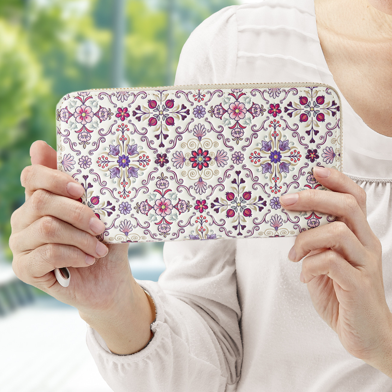 浅草文庫　牛革/文庫革　ラウンド長財布　大容量　オリエント/江戸紫【470218】