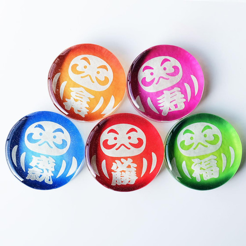 だるま ガラス 必勝！祈願！だるま ガラス製ペーパーウェイト 専用スタンド付き