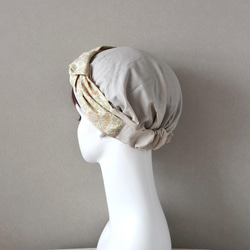 帽子 ケア帽子 医療用帽子にも コットンとウィリアムモリスのヘアバンド(優しい花々)<hairband219> 3枚目の画像