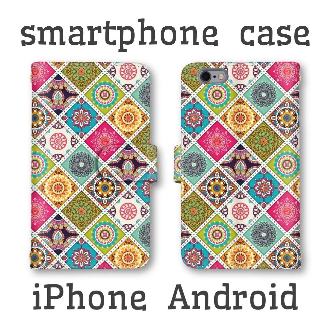 手帳型ケース　送料無料　スマホケース　カバー　お洒落　デザイン　大人可愛い　iPhone GALAXY AQUOS        Ω