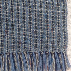 手織り  カシミヤ混のストライプ大判ストール2021   (送料無料) 2枚目の画像