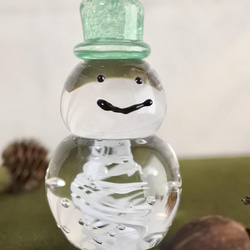 [新作]ガラスの雪だるま (むふふ/緑の帽子) 1枚目の画像
