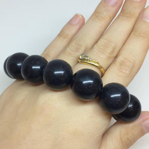 霊石＊神居古潭石ブレスレット16mm 約17.5cm 【公式通販】