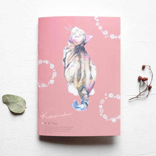 A5無地ノート ＜Pink Cat＞ 2冊セット ※組み合わせ自由 ノート