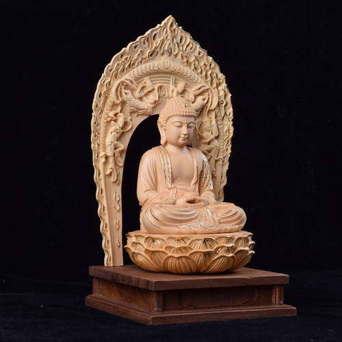 釈迦牟尼 釈迦如来 本金 切金 木彫仏像 仏教美術 仏教工芸品