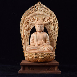 天然木 極上品 木彫仏像 仏教美術 お釈迦如来立像 大型45cm 天然木 極上品 木彫仏像 仏教美術 お釈迦如来立像 大型45cm
