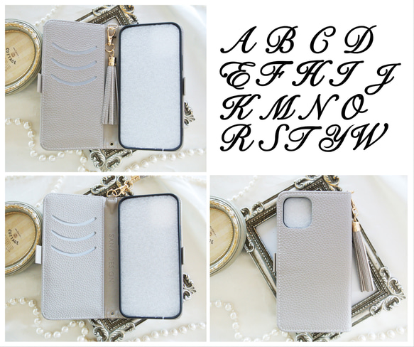 手帳型Phone15pro,14他 月 星クリスタル グレー スワロフスキーデコレーション ケース ニュアンスカラー                                     商品をご覧頂きありがとうございます。 Swarovski®︎ Crys L1229084906(9425円)
