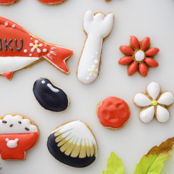 100日祝い　【アイシングクッキー】　お食い初め　お食い初め膳　手土産　オーダー　通販　セット 3枚目の画像