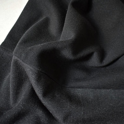 裾リブ半袖Vネックロングワンピース（ストレッチポンチ）：黒［OP19HSBK］ 9枚目の画像