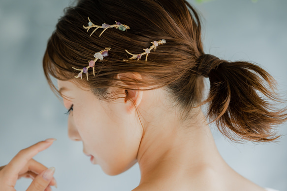 Leaf head parts  〜natural stone～  3set 4枚目の画像