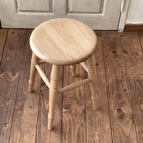 受注制作】ラウンド（丸）スツール・カントリー・おうちカフェ・＃2