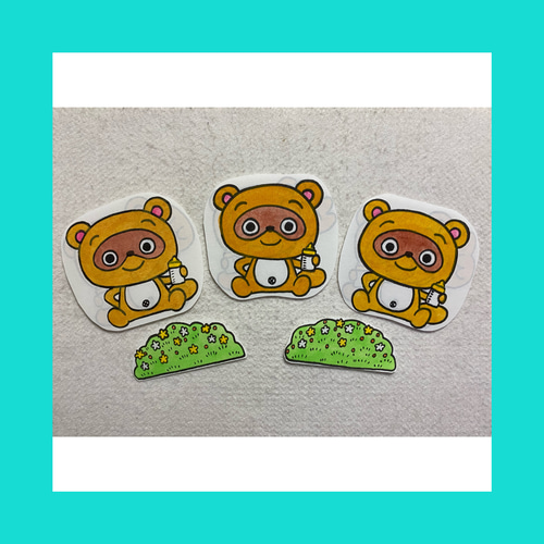 パネルシアター げんこつ山のたぬきさん おもちゃ・人形 手描き ... たぬきさん2