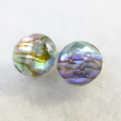 (1 件) Avalon 貝殼和水晶耳釘（8 毫米，鈦柱） 第2張的照片