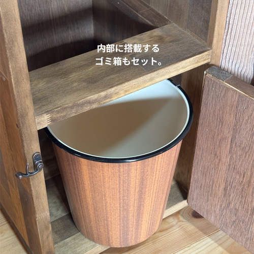 ハンドメイド、木製の家型ゴミ箱、ダスト収納BOX インテリア雑貨 ハンドメイド、木製の家型ゴミ箱、ダスト収納BOX インテリア雑貨