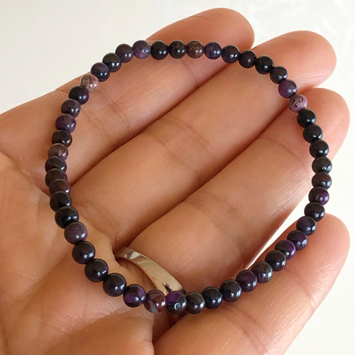 スギライト4mm 天然石ブレスレット 世界三大ヒーリングストーン