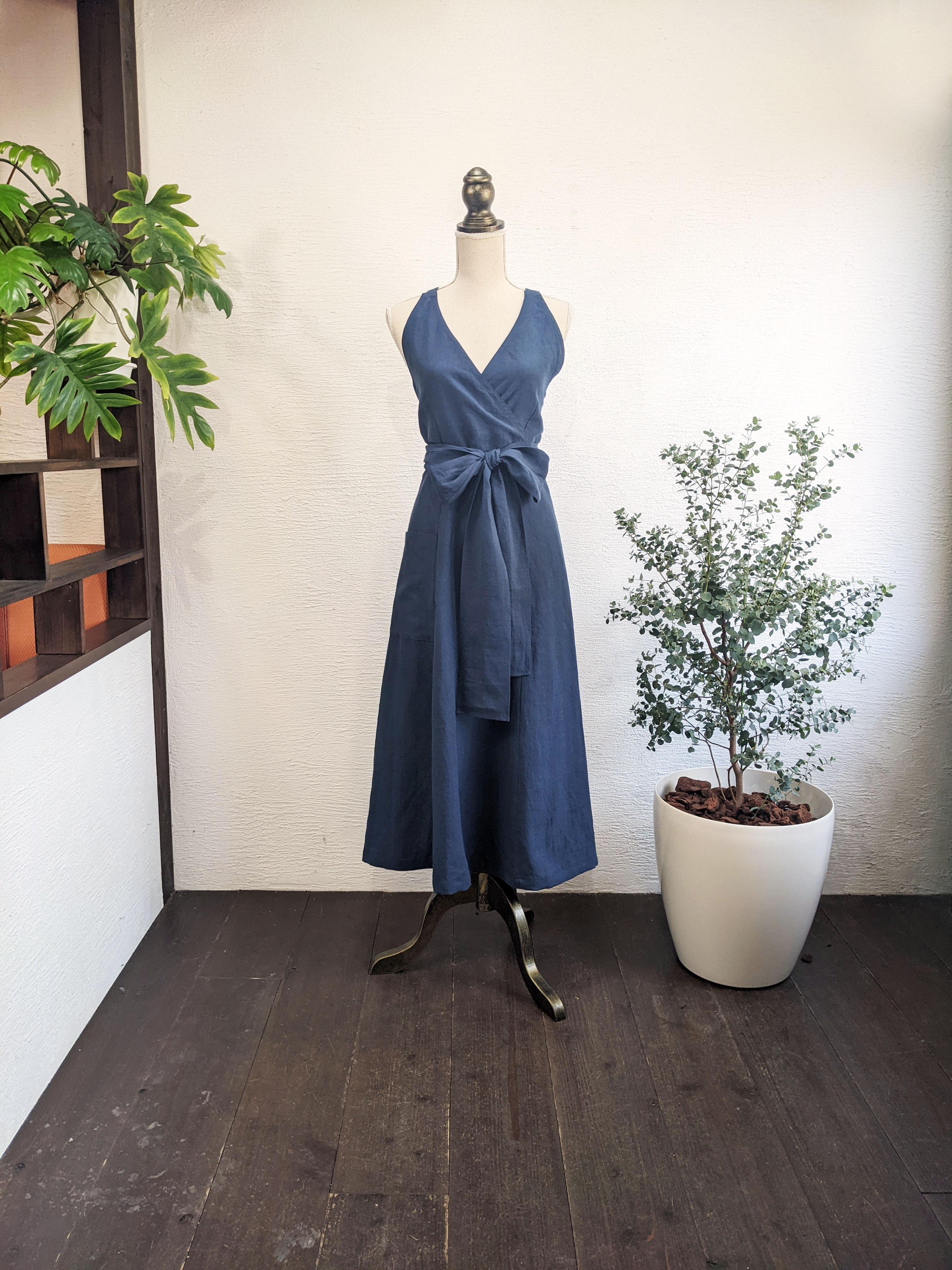 A.Nene✿ カラーが選べる ラップ・カシュクールドレスエプロン 国産