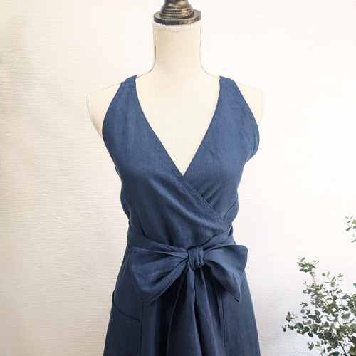 A.Nene✿ カラーが選べる ラップ・カシュクールドレスエプロン 国産