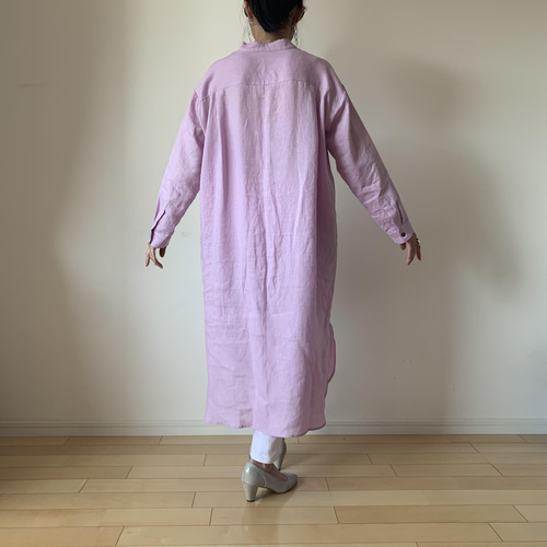 2022 春色新作✳︎ラベンダーピンクのシャツワンピース ワンピース