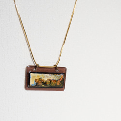 ネックレス｜ Abstract painting pendantⅡ necklace　 3枚目の画像