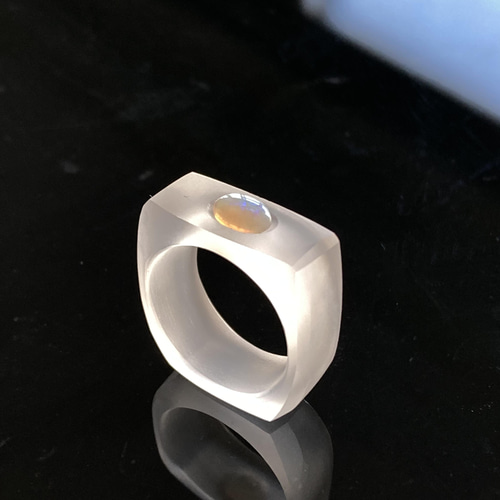 オパールの水晶リング（ツヤ消し） 指輪・リング takahiro omori 通販