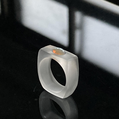 オパールの水晶リング（ツヤ消し） 指輪・リング takahiro omori 通販