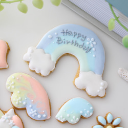 ユニコーン　【アイシングクッキー】　女の子向け　誕生日　カラフル　虹　オーダー　通販　人気　インスタ映え 5枚目の画像