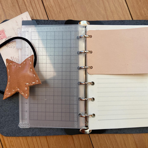 星の留めゴム システム手帳カバーミニ6穴 手帳カバー ＠Bee'S 通販