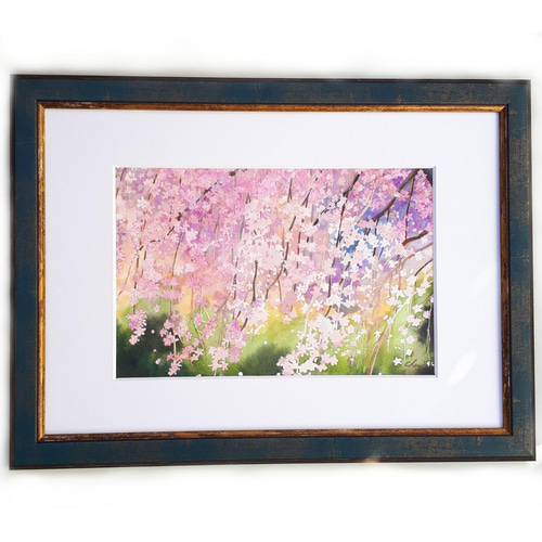 油絵奈良のしだれ桜 楽天市場】油絵 三本しだれ桜 MA1274 : 絵画制作専門ユーラシア
