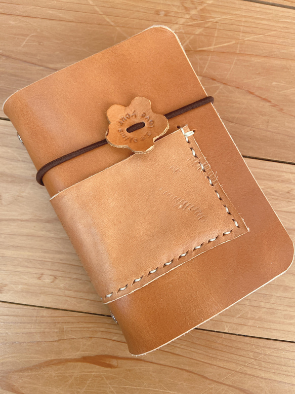 システム手帳カバーミニ6穴 キャメル 手帳カバー ＠Bee 