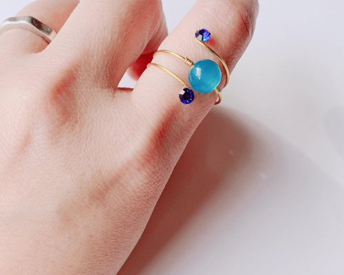 縞瑪瑙（しまめのう）ring 指輪 指輪・リング Wisteria .1217