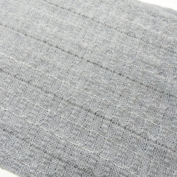 手織り ライトグレー マフラー 吉野織 3枚目の画像