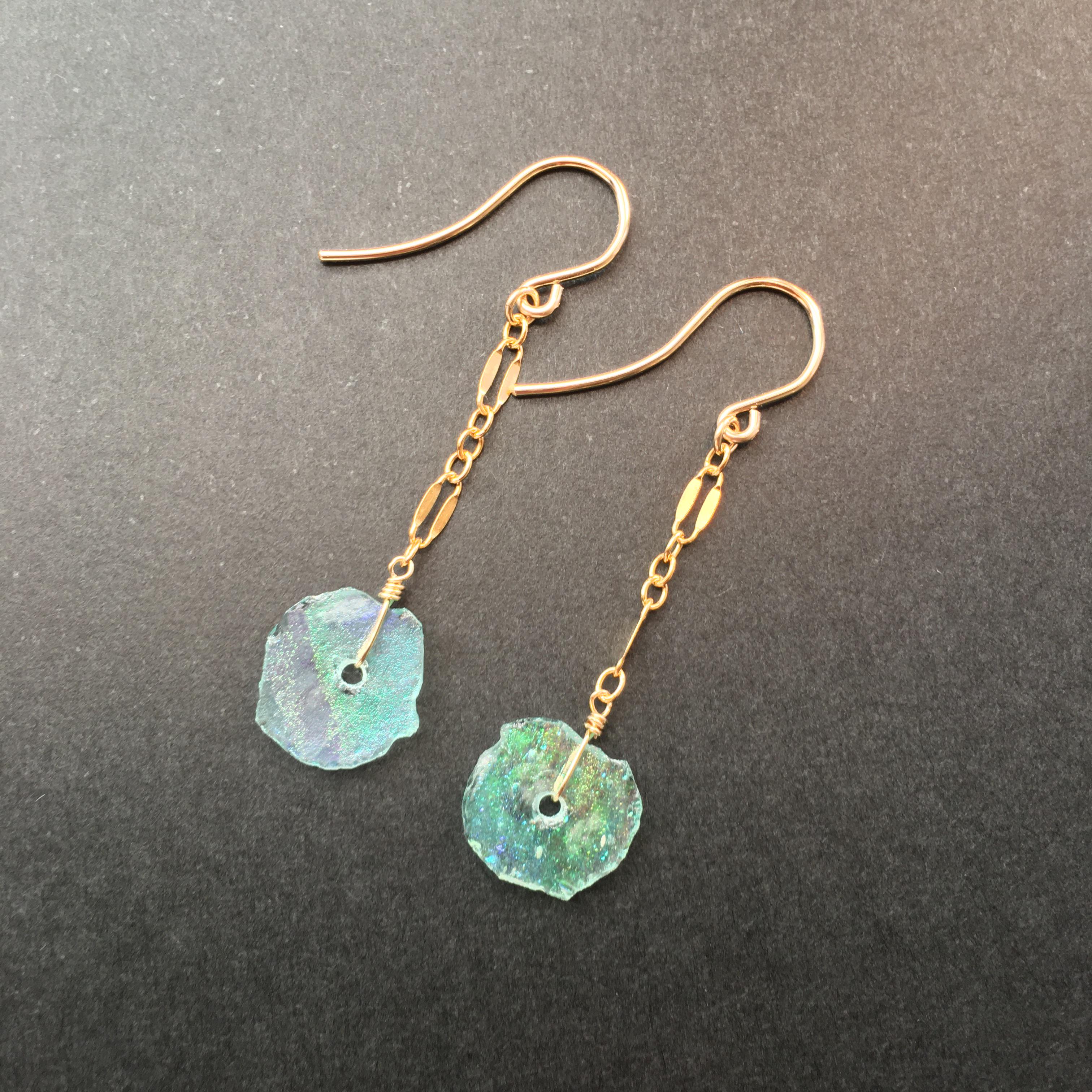 14kfg製】ローマングラスピアス**type C ピアス（フック