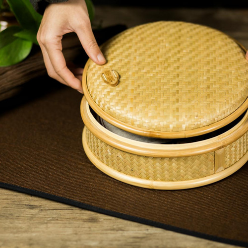 竹工芸 竹編みバッグ 茶道具収納 収納ケース古風 職人手作り ピクニック 便F 竹編みバッグ 茶道具収納 収納ケース ピクニック 古風（送料無料