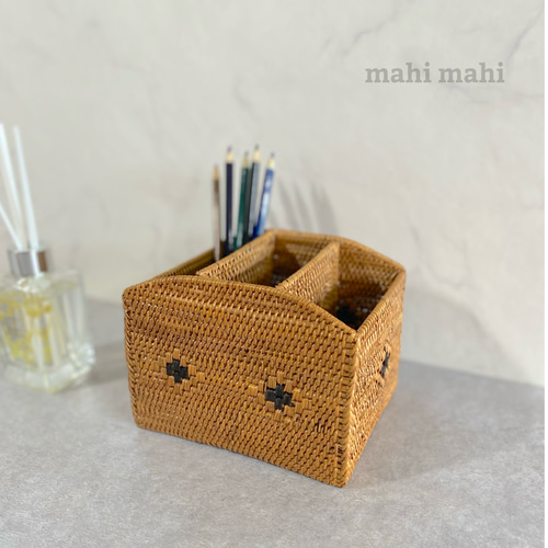 立てて収納☆リモコン類はいつもここに♪ リモコンケース ナチュラル