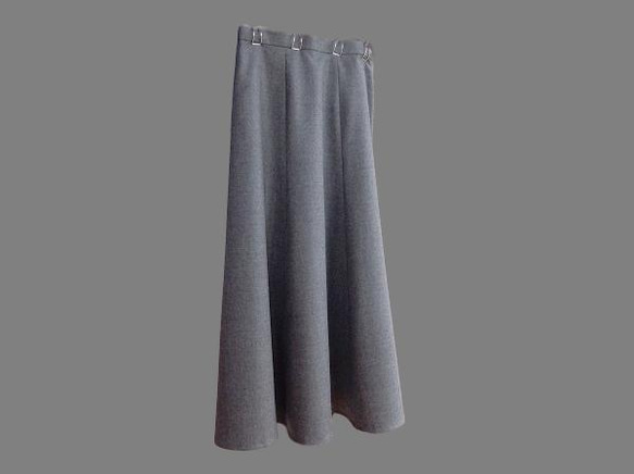 ～Series冬生地スカート(裏付仕様)…杢グレー×濃紺チェック～ 4枚目の画像