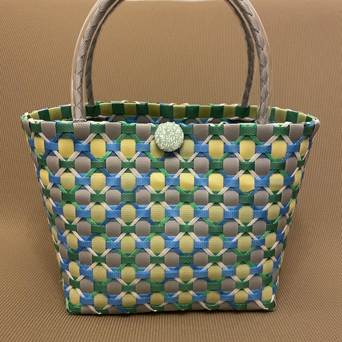 レトロポップなプラカゴ グリーン&ブルー Sサイズ アウトドア等 キッズ