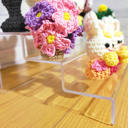【送料無料】雛人形　おひなさま　あみぐるみ 　三人官女　手編み　編み物　かぎ編み　新春 7枚目の画像