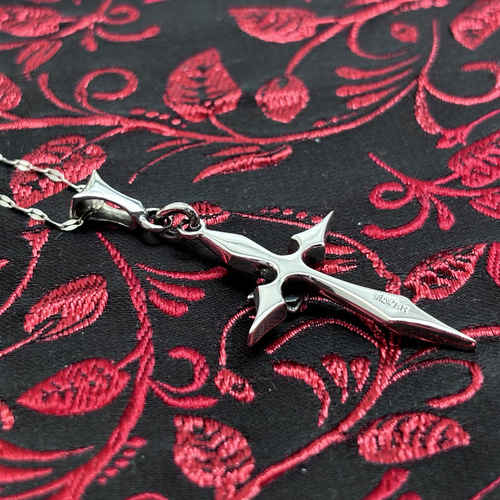 十字架ネックレス 薔薇 シルバー925 ゴシック つけっぱなし ネックレス