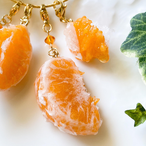 食べかけ】リアルすぎるみかんのピアス／イヤリング【新春限定】新作