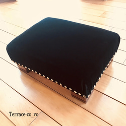 ~FootRest stool ~ 漆黒ビロード♪ 1枚目の画像