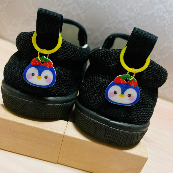 シューズタグ 上靴タグ ネームタグ うわばき ペンギン 名前シール 