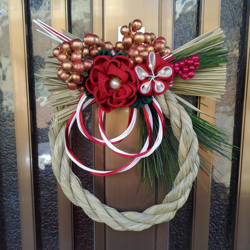 注文29日午前中まで!】つまみ細工 しめ縄飾り 正月用 つまみ細工 水引3