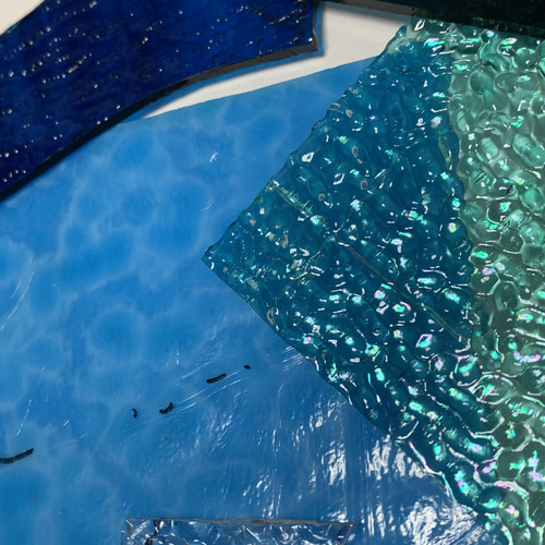 カワセミ ステンドグラス 円形パネル20cm creema限定販売 その他