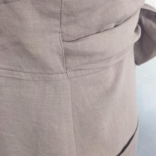 A.Nene✿ ラップ・カシュクールドレスエプロン 国産リネン 受注製作